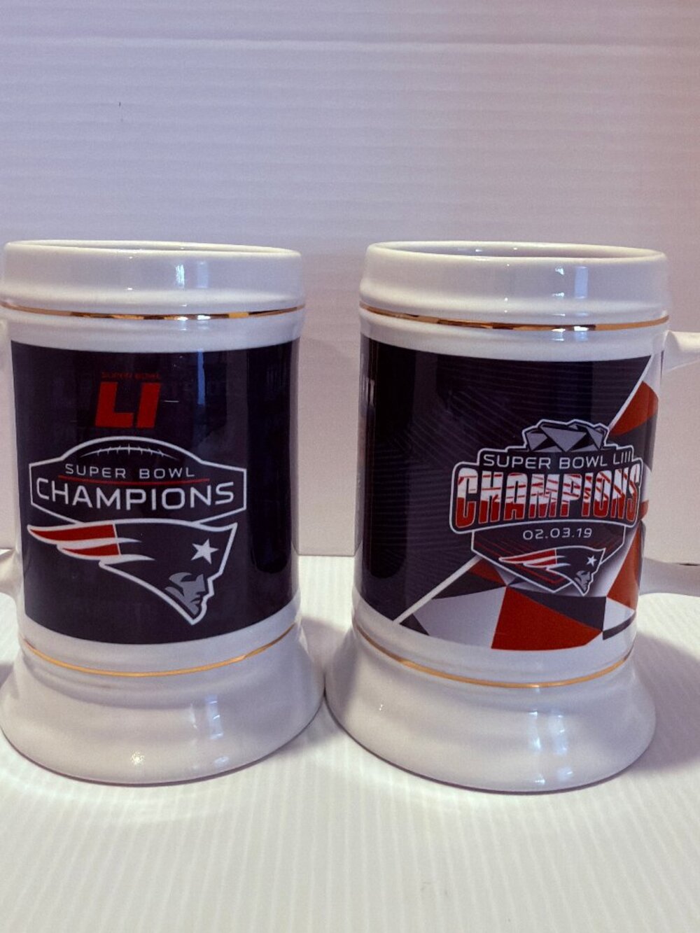 New England Patriots Superbowl LI Champions Coffee Mugs **Chipped**
